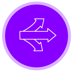 Three way arrow icon