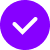 white check on purple circle
