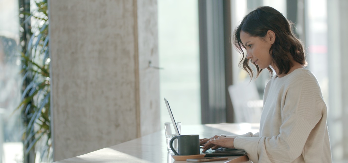 Woman on computer