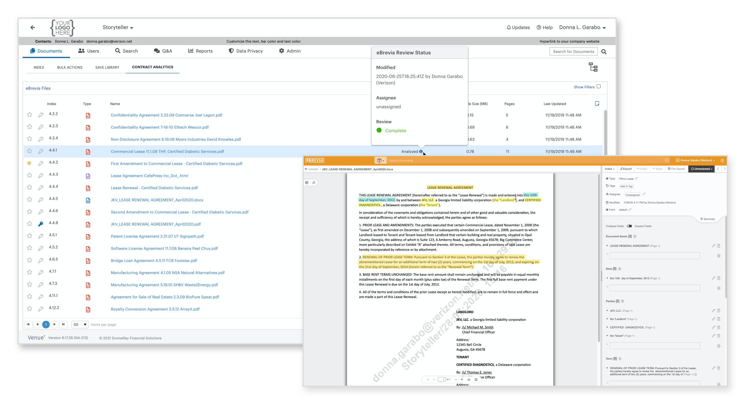 Venue® - AI Contract Analytics