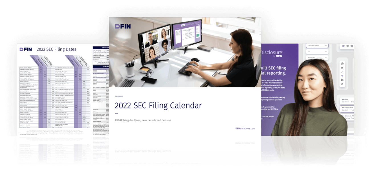 SEC Calendar ActiveDisclosure
