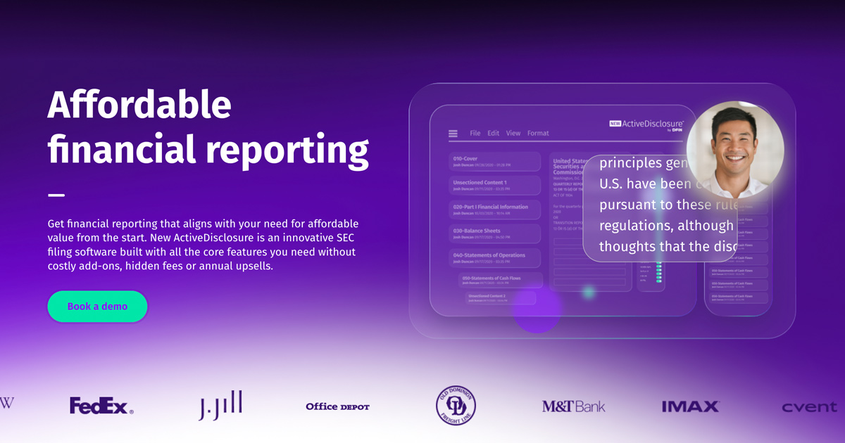 ActiveDisclosure℠ SEC Filing & Reporting Software DFIN