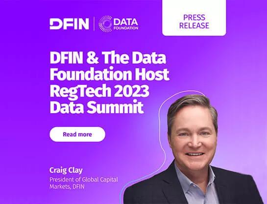 DFIN and The Data Foundation Host RegTech 2023 - Card