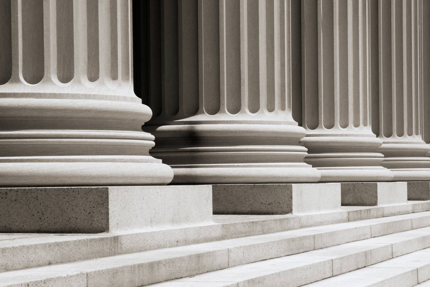 Granite columns on a court building