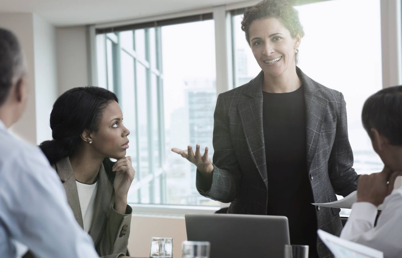 Businesswoman at a meeting