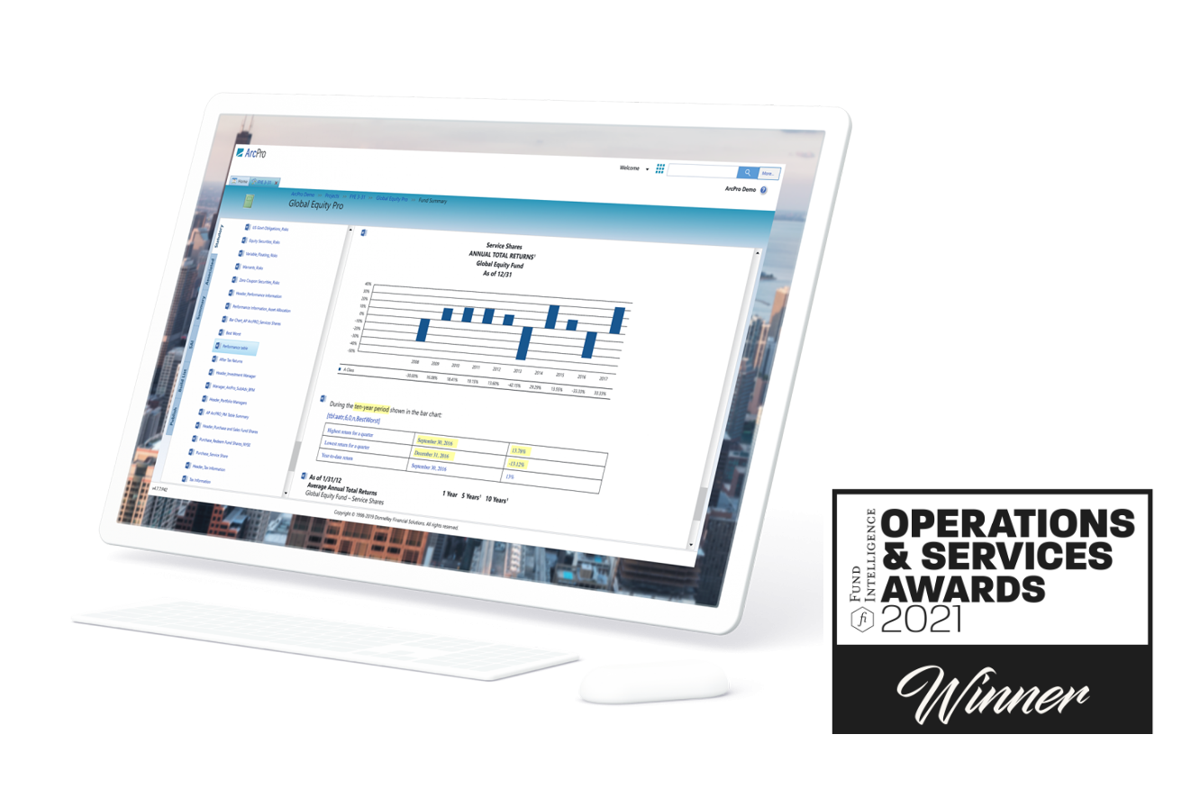 ArcPro Compliance Management System for Shareholder Reports Donnelley Financial Solutions (DFIN)