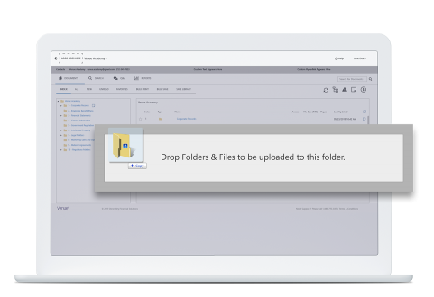 Venue product shown on a screen showing organization functionality