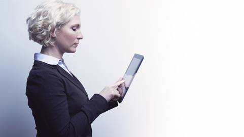 Woman using ArcDigital for digital delivery