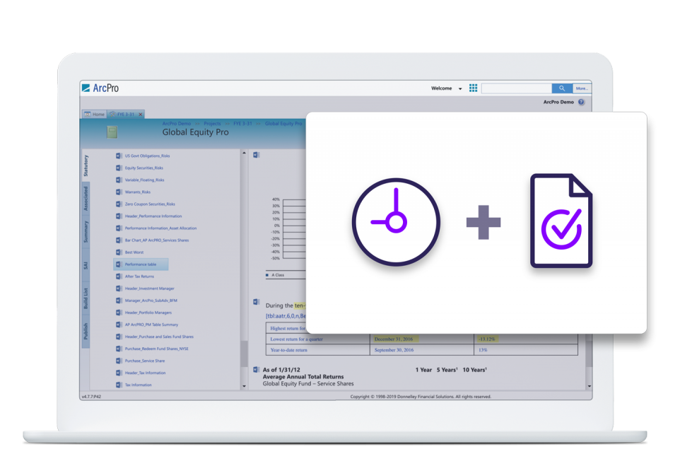 ArcPro Compliance Management System for Shareholder Reports Donnelley Financial Solutions (DFIN)
