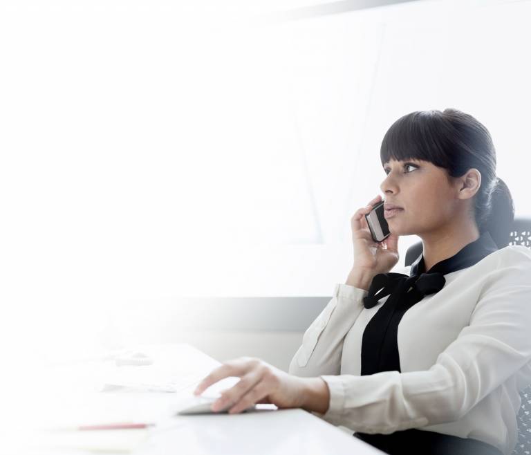 Businesswoman on phone