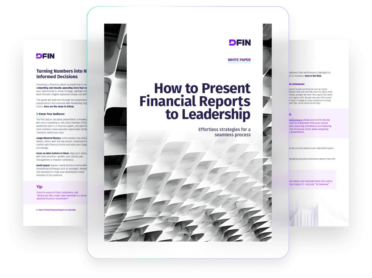 How to Present Financial Reports to Leadership