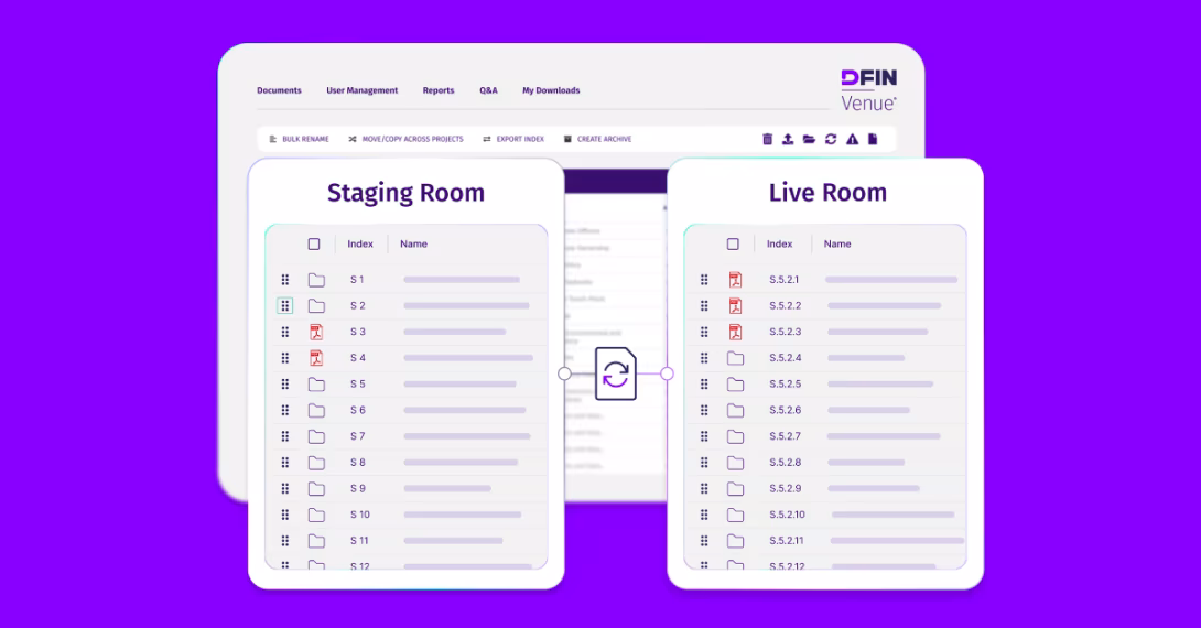 DFIN Venue screenshots