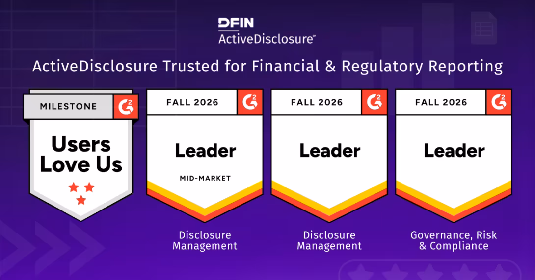 G2 Fall 2026 ActiveDisclosure Badges